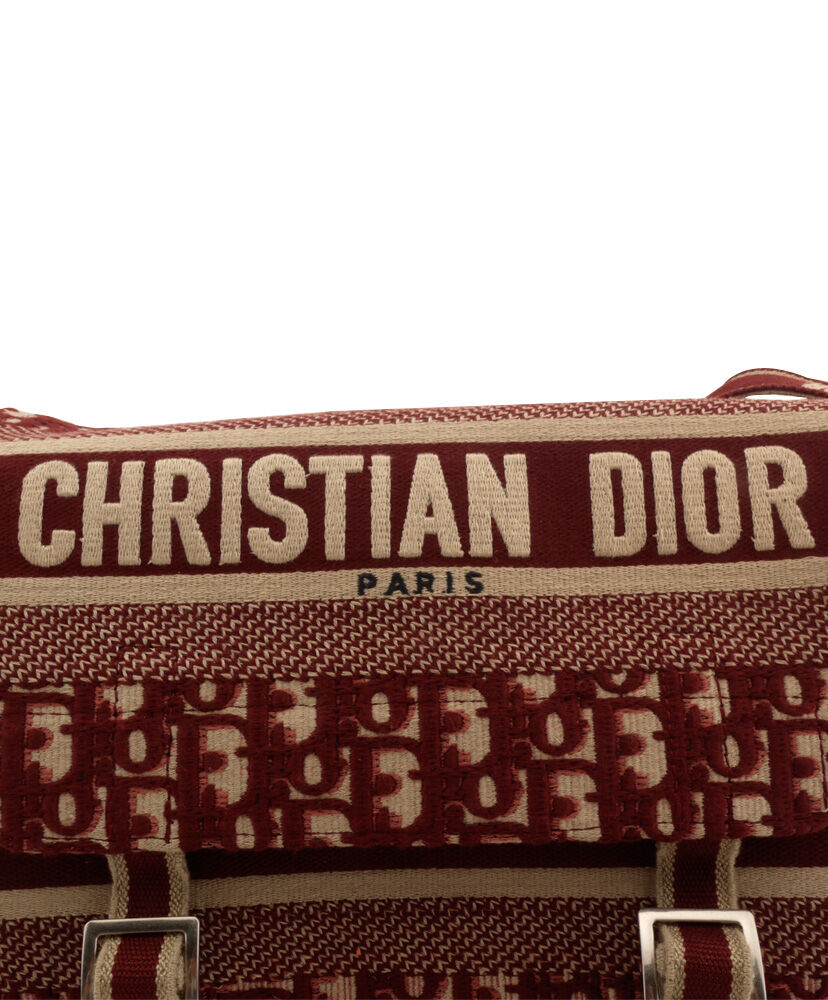 Christian Dior Diorcamp Messenger Canvas Bag Red